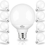 winshine 8 Pack Globe Bathroom Light Bulbs 4000K Natural Daylight, 5W G25 LED Vanity Light Bulb 60W Equivalent, Round Light Bulbs Over Makeup Mirror, Standard E26 Medium Base, 550LM, Non-dimmable