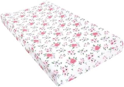 Hudson Baby Unisex Baby Changing Pad Cover, Vintage Floral, One Size