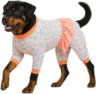 LovinPet Big Dog Onesie, High Collar Cotton Dog Bodysuit, Desert Streams Coastal Print, Onesies for Dogs, Pajamas for Pitbulls, Pajamas for Large Dogs, Pitbull Clothes, 2XL