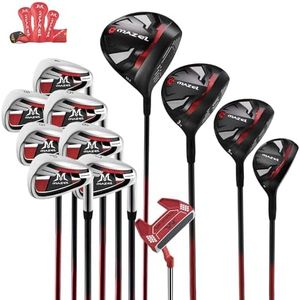 MAZEL 12 Pieces Men's Complete Golf Clubs Set or Individual Golf Clubs - Titanium Driver,#3,5 Fairway Wood,Hybrid,#4,5,6,7,8,9 Iron & Pitching Wedge,Golf Putter (12 Pieces Complete Golf Clubs Set)