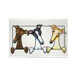 CafePress Greyhound Lover Rectangle Magnet, 3"x2" Refrigerator Magnet