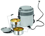 CELLO Newton Plastic Electric Lunch Box, Set of 3, Grey