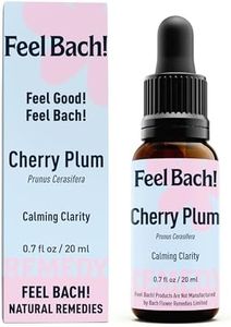 Feel Bach! Cherry Plum Natural Homeopathic Remedy - 20ml (0.7 fl oz) Dropper Flower Essence for Calming Clarity, Peaceful Insight, Gentle Understanding Vegan, Gluten & Sugar-Free, Non-Habit Forming