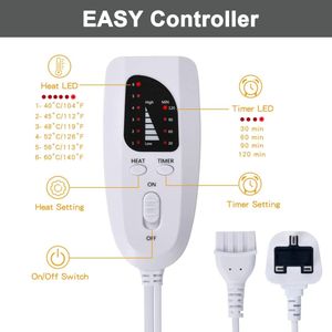 Electric Heating Pad – 6 Heat Levels, Adjustable Temperature