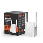 Tenda A18 AC1200 Dual Band Universal WiFi Repeater, Broadband/Wi-Fi Extender, Wi-Fi Booster/Hotspot, with 1 Ethernet Port, works with all broadband providers, UK Plug