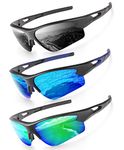 ANYLUV Sports Sunglasses Polarized Sports Cycling glasses for Men with UV400 HD Lens for Driving Running Baseball