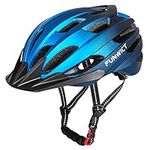 FUNWICT Mtb Mountain & Road Bike Helmet for Adult Men Women, Lightweight Cycle Helmet with Detachable Sun Visor, Adjustable Bicycle Helmet for Cycling (L: 22.4-24 inches, Navy Blue)