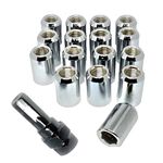 ‎Stainless Steel Anti-Rust Chrome Plating Alloy Wheel Nut for Alto K10, Celerio,XL6,Fronx,Grand Vitara Ertiga,Ignis,Ciaz Brezza Swift Dzire Baleno Ertiga,M12x1.25 with Socket Adapter [SET Of 16 NUTS]]