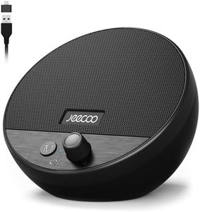 Jeecoo A10 USB Plug-N-Play Laptop Speakers Bluetooth Computer Speakers with Small & Portable, Easy-Access Volume Knob, Small Speaker for PC Desktop Monitor Mobile Devices(Single), Black