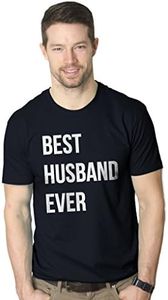 Mens Best Husband Ever T Shirt Funny Saying Novelty Tee Gift for Dad Cool Humor Mens Funny T Shirts Love T Shirt for Men Funny Dad Joke T Shirt Novelty Navy XL