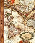 Trip Planner and Travel Journal: Vacation Planner & Diary for 4 Trips, with Checklists, Itinerary & more [ Softback Notebook * Large (8” x 10”) * Antique Map ]