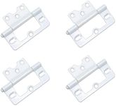 Savagrow 2pcs Non-Mortise Door Hinges Butt Hinge Detachable Hinge for Furniture Cabinet Door,White