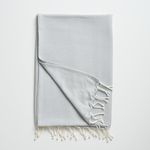 KITES CREATIONS 100% Cotton Beach Towel FOUTA/THROW Towel for daily use/Beach/Pool/Spa/Yoga / 40''X79'' / 100X200 CM (L.GRAY)