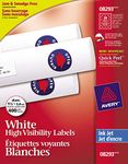 Avery White Round Labels, 1.5" Diameter, for Inkjet Printers, 400 Labels, Permanent (8293)