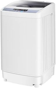 GiantexUK 2-in-1 Portable Washing Machine, Single Tub Washer and Spin Dryer with 6/10 Washing Modes, 3/8 Adjustable Water Levels & Drain Pump, Compact Laundry Washer (4.5kg Load, 10 Modes, 8 Levels)