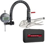 XUNTOP 0-1/0.0005" Digital Disc and Rotor/Ball Joint Gauge Runout Gauge Digital Indicator with 13.77" Flexible Arm and 7" Locking Plier Disc Brake Rotor Gauge Set for Automotive Mechanical Industrial