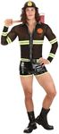 Adult Men?s Sexy Firefighter Halloween Costume X-Large Black