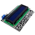 AZDelivery Compatible with HD44780 LCD Keypad Shield 16x2 LCD1602 Expansion Board Module Display IIC 5V compatible with Arduino Including E-Book!