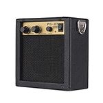 Btuty Wooden Guitar Amplifier Amp Speaker 5W with 6.35mm Input 3.5mm Headphone Output Supports Volume Tone Adjustment Overdrive