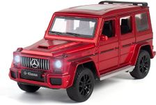 ARNIYAVALA Alloy Collectible Red Benz G63 AMG Toy Vehicle Pull Back Die-Cast Car Model with Lights and Sound (RED)