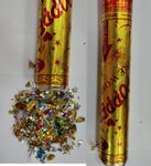 Crave Party Poppers - Golden Confetti Poppers for Birthday, Bachelor, Anniversary & More (2 Pack, 40cm)