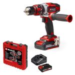 Einhell Power X-Change 48Nm Cordless Drill Driver With 2 x Batteries And Charger - 18V, 3-in-1 Combi Drill, Hammer Drill And Screwdriver - TE-CD 18/48 Li-i High Power Drill Driver Set