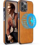 LOHASIC Designed for iPhone 13 Pro Case with Magsafe, Slim Leather Luxury PU Soft Non-Slip Grip Shockproof Bumper Full Body Protective Cover Magnetic Phone Cases for iPhone 13 Pro 6.1 inch - Brown