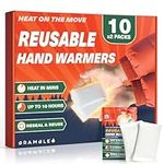 BRAMBLE 10 Pack Hand Warmers Reusable (2 per Pack, 8 Hours Heat Over 10 Days) - Pocket Warmer Pads for Golf, Hiking, Sport