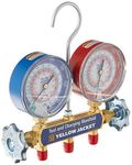 Yellow Jacket 42001 Manifold with 3-1/8" Color-Coded Gauges, psi, R-22/404A/410A (Clamshell)