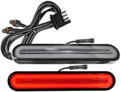 BlyilyB 9 Inch Red Color Oval Cargo Carrier Stop Turn Signals Tail Light Light Kit with Waterproof 4 Pin Grommets Wire Harness For Luggage Rack (Pack of 2)