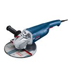 Bosch GWS 2200 Corded Electric Angle Grinder, M14, disc diameter 180 mm, 2,200W, 8,500 rpm, M14 for Metal & Construction, 5 kg,1 Year Warranty