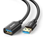 AGARO USB Extender, USB 3.0 Extension Cable Male to Female USB Cable High-Speed 5GBps Data Transfer Compatible with Webcam, Gamepad, Keyboard, Mouse, Hard Drive, Xbox, Laptop/PC/Mac/Printer, 2 Meter