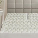 Top Split King (Flex Head) Waterproof Bamboo Jacquard Mattress Pad for Half Split King Beds