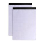 CLICKEDIN - Grid Paper Pad, 8.5 x 12 Inches, 100 Pages (50 sheet) Quad Ruled Engineering Graph Pad