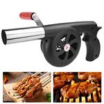 YAANBUNB BBQ Fan Air Blower Manual Barbecue Fire Starter Outdoor Cooking BBQ Fan Portable Barbeque Air Blower Fast Fire Starter Bellows Cooking Lighter Tools for Outdoor Barbecue Picnic Camping Hiking