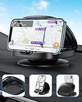 Car Phone Holder, 360° Rotatable Phone Holder for Car Dashboard, Horizontal & Vertical Viewing Car Phone Mount，Washable Reusable Car Mobile Phone Holder, for iPhone Samsung Android Smartphones (Black)