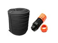 Special Sets - Porous Pipe Soaker Hose Leaky Garden Irrigation System 50m-100m + Pressure Regulator Water Saving Flexible Durable (1, 100m)