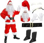 10 Piece Santa Suit Mens - Medium -