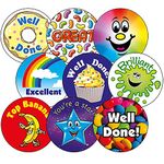 450 Mixed Scented Motivational Childrens Pupils School Teachers Reward Stickers Value Pack 37mm Primary Teaching Services