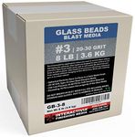 8 lb or 3.6 kg #3 Glass Bead Blasting Abrasive Media Course 20-30 Grit Or Commercial Spec No 3 for Blast Cabinets Or Sand Blasting Guns