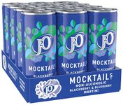 J2O Mocktail Blackberry and Blueberry Martini, 250ml Can (Pack of 12)