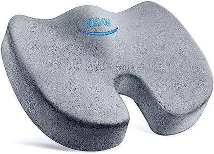 WAOAW Seat Cushion for Car, Office Chair Cushions Butt Pillow for Long Sitting, Memory Foam Chair Pad for Back, Coccyx, Tailbone Pain Relief (Grey)