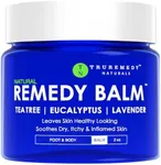 TruRemedy Remedy Tea Tree Oil Balm - Cream for Athletes Foot, Jock Itch, Ringworm, Eczema, Nail Issues, Rash, Skin Irritation - Ointment for Dry, Itchy Skin - Foot&Body Balm, Lavender&Eucalyptus, 2oz