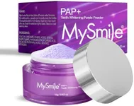 MySmile Pap Natural Mint Non-Sensitive Teeth Whitening Powder Cavity Prevention Little Foam for Cleaning Tooth Fresh Breath Care Oral Alternative Fluoride Free Toothpaste -1.04 oz (Bright Purple)