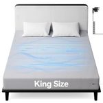 Warmiehomy Grounding Fitted Sheet, King Size Grounding Mat Earthing UK Grounding Sheets, 10% Silver Fiber & 90% Organic Cotton, Grounding Bed Sheet for Improving Sleep,Grey (King - 152 * 200cm)