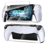 Upgraded Protective Cover Case for PlayStation Portal with Tempered Glass Screen Protector, Ultra Clear Hard PC Cover Case with Full Protection Accessories Kit for PS Portal Remote Player