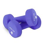 Yes4All Dumbbell Neoprene, poids et haltere, Weight set, hand weights for women, dumbbells pair, free weights (M. Purple - 20lbs)