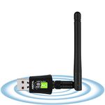 USB WiFi Adapter 600Mbps, Driver Free Wireless Network Adapters for Desktop Computer/Notebook PC, Dual Band 2.4GHz/5GHz WiFi Dongle with 3dBi Antenna, Support Windows 11/10/8/XP/Vista