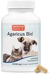 Agaricus Bio 300mg, Boost Natural Killer Cells & Critical Immune Defense, Multivitamin Mushroom Supplement for Dogs & Cats, Supports Cellular Health, Antioxidant-Rich Formula for Pet Wellness, 60 caps