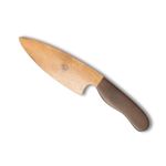 ZIZI GIFTS Kids Mango Wood Montessori Knife | Cutting and Chopping Knife | Safe Cooking, Cut Soft Vegetable & Fruits Knife | Ergonomic for 2-8 Years Old, Home Outdoor (Brown)
